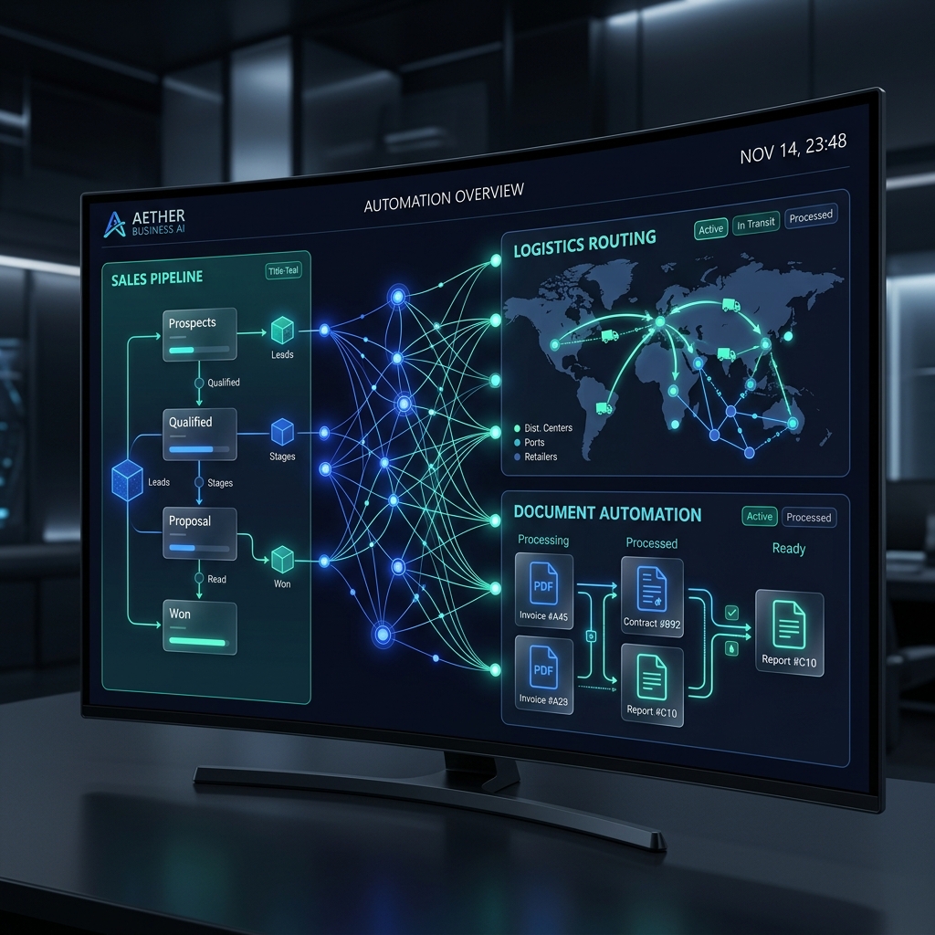 Futuristic AI Automation Visualization
